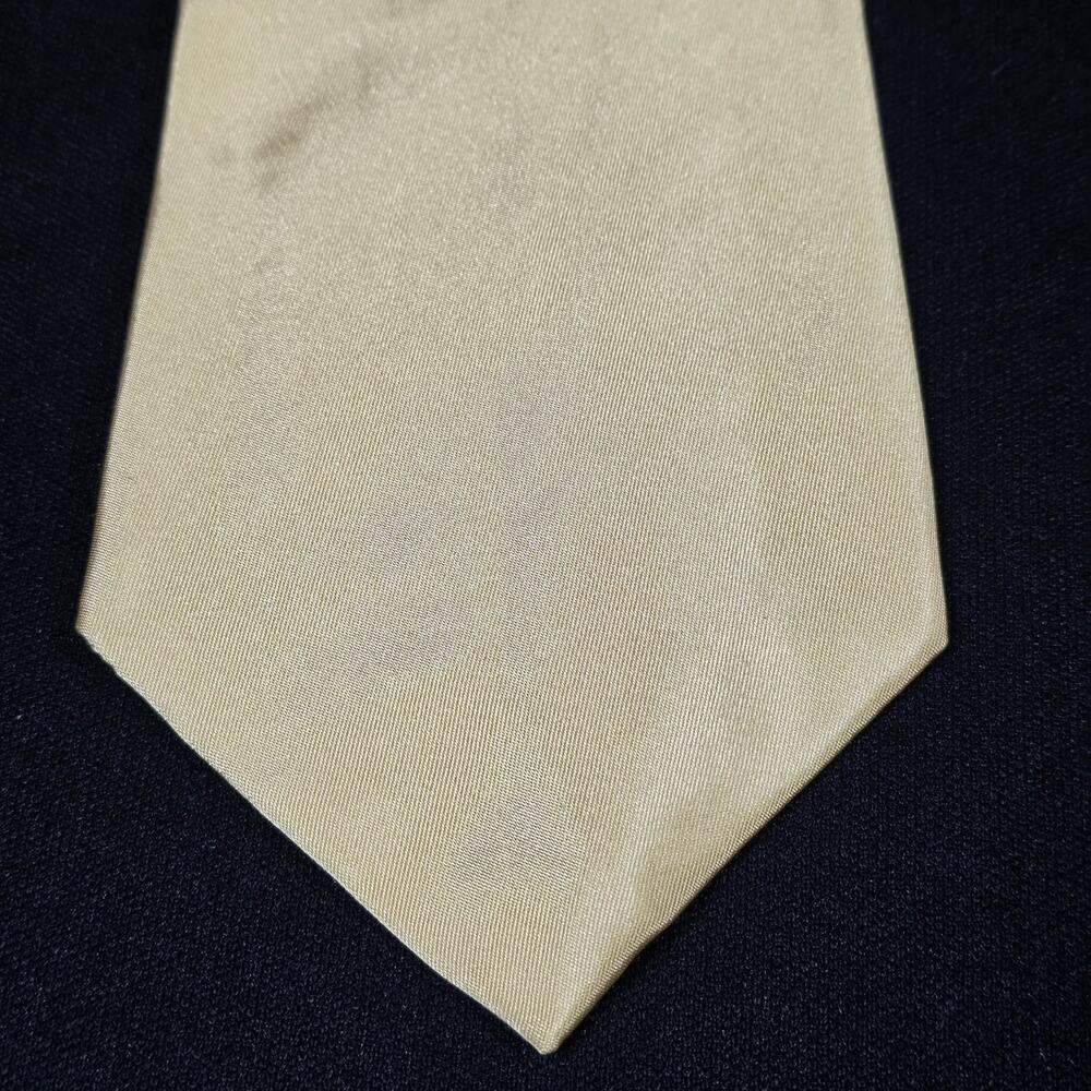 Lord & Taylor Men's Champagne 100% Silk Solid Necktie Classic